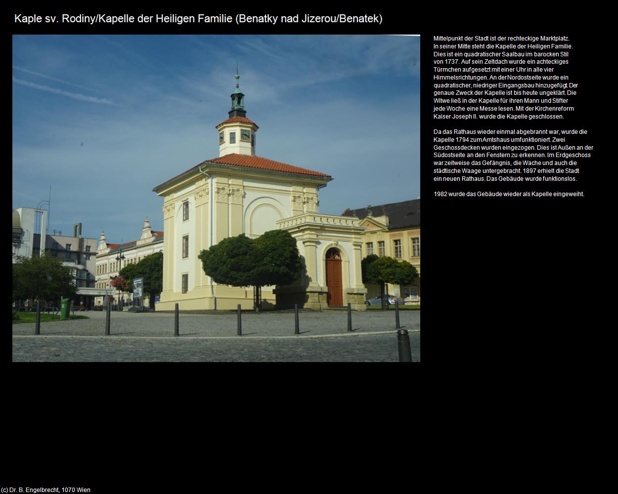 Kapelle der Heiligen Familie (Benatky nad Jizerou/Benatek) in Kulturatlas-TSCHECHIEN