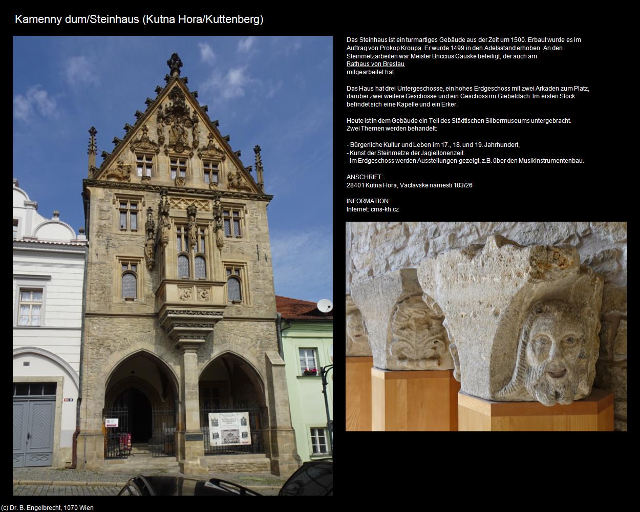 Steinhaus (Kutna Hora/Kuttenberg) in Kulturatlas-TSCHECHIEN(c)B.Engelbrecht