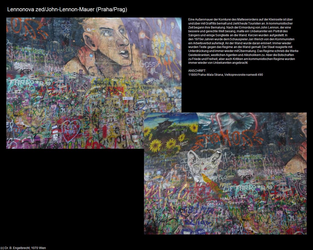 John-Lennon-Mauer (Praha-Mala Strana/Prager-Kleinseite) in Kulturatlas-TSCHECHIEN