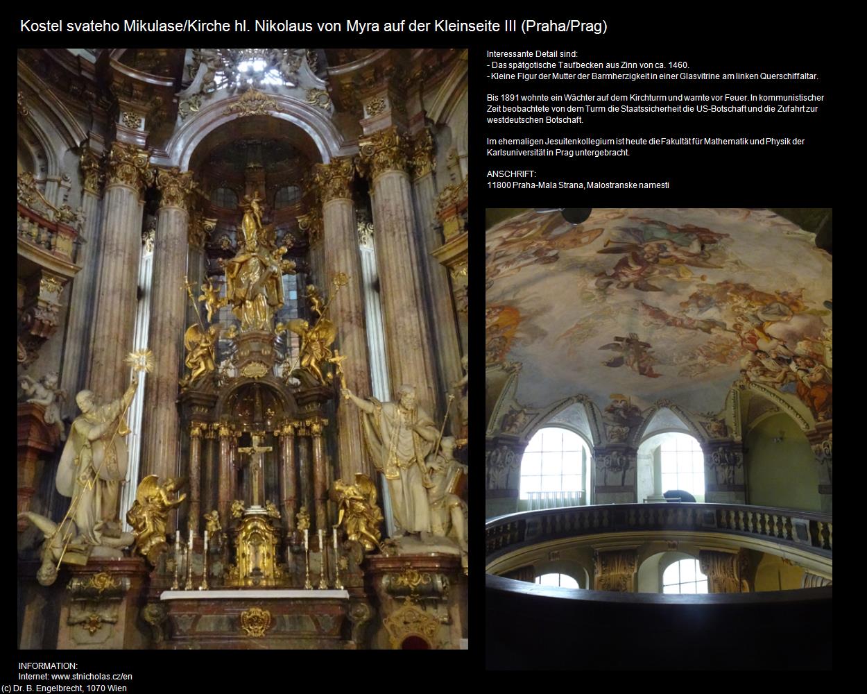 Kirche hl. Nikolaus auf der Kleinseite III (Praha-Mala Strana/Prager-Kleinseite) in Kulturatlas-TSCHECHIEN