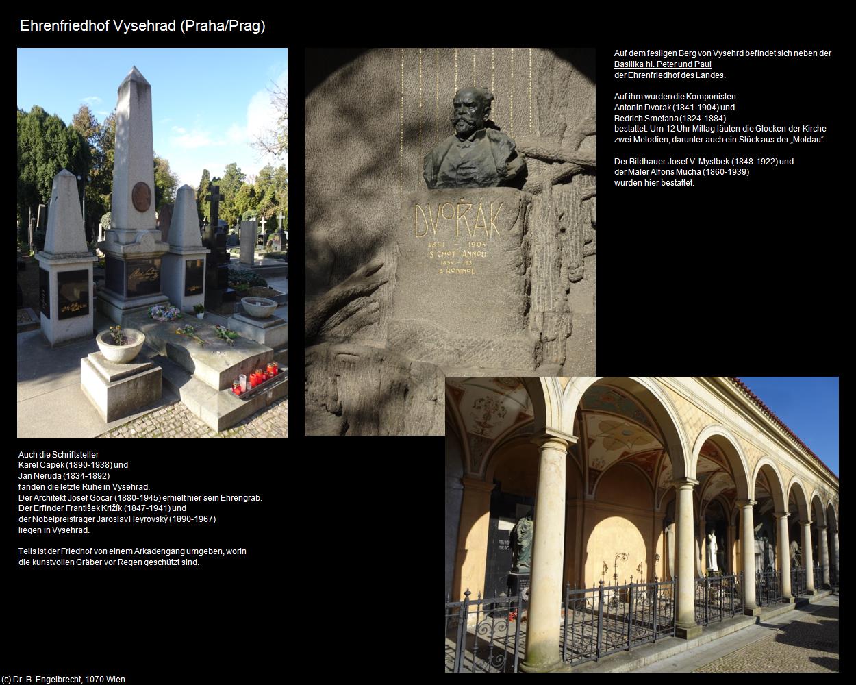 Ehrenfriedhof Vysehrad (Praha/Prag-Stadtteile-im-Süden) in Kulturatlas-TSCHECHIEN(c)B.Engelbrecht
