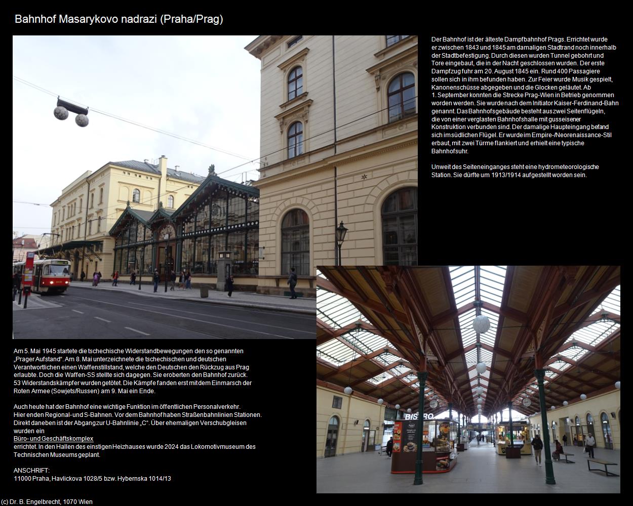 Bahnhof Masarykovo nadrazi (Praha-Stare Mesto/Prager-Altstadt) in Kulturatlas-TSCHECHIEN(c)B.Engelbrecht