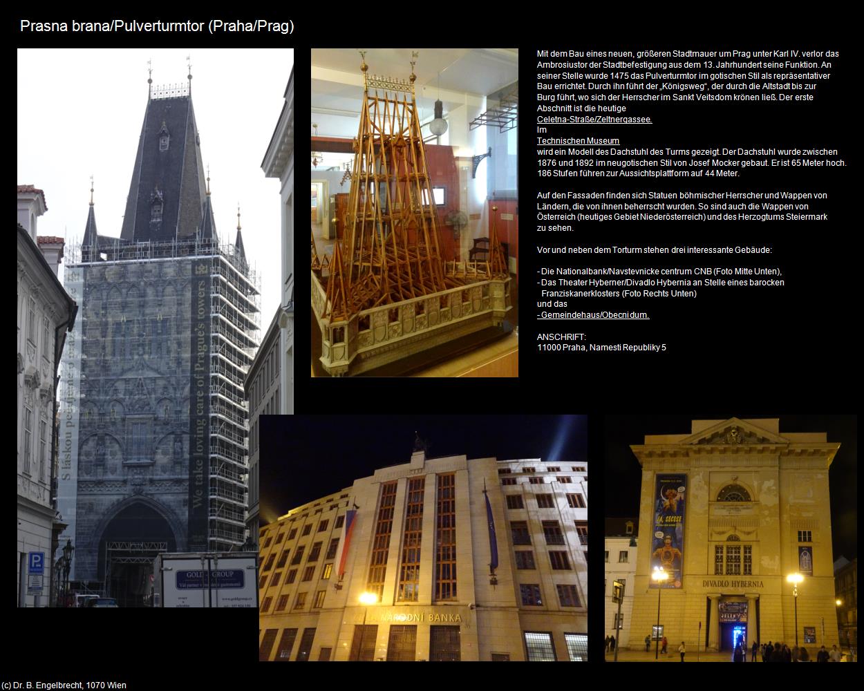 Pulverturmtor (Praha-Stare Mesto/Prager-Altstadt) in Kulturatlas-TSCHECHIEN(c)B.Engelbrecht