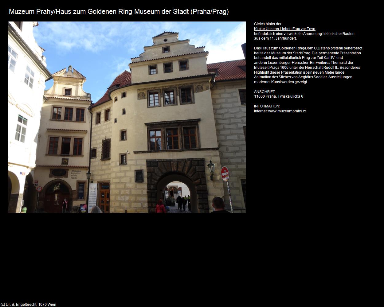 Haus zum Goldenen Ring-Museum der Stadt (Praha-Stare Mesto/Prager-Altstadt) in Kulturatlas-TSCHECHIEN(c)B.Engelbrecht
