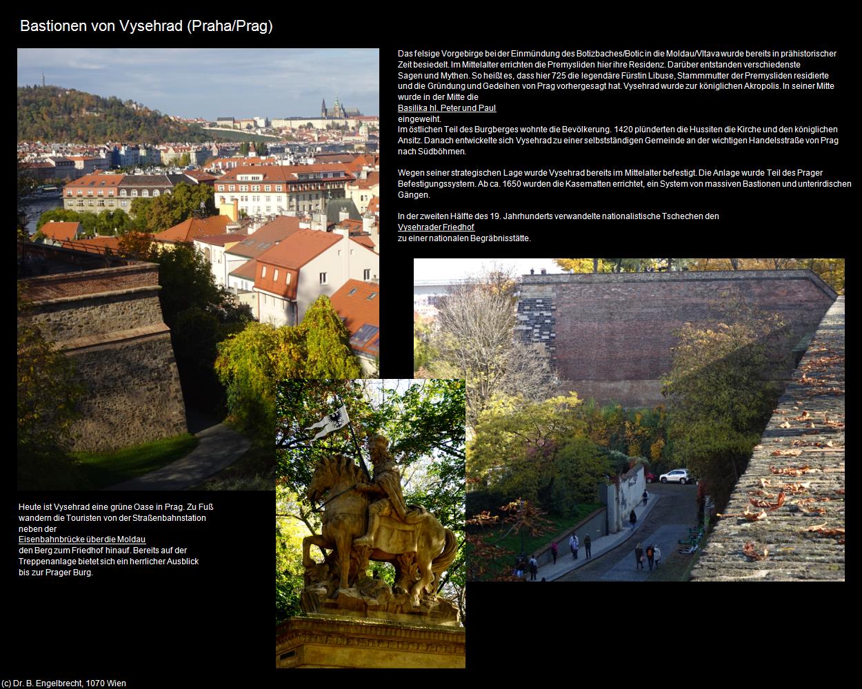 Bastionen von Vysehrad (Praha/Prag-Stadtteile-im-Süden) in Kulturatlas-TSCHECHIEN(c)B.Engelbrecht