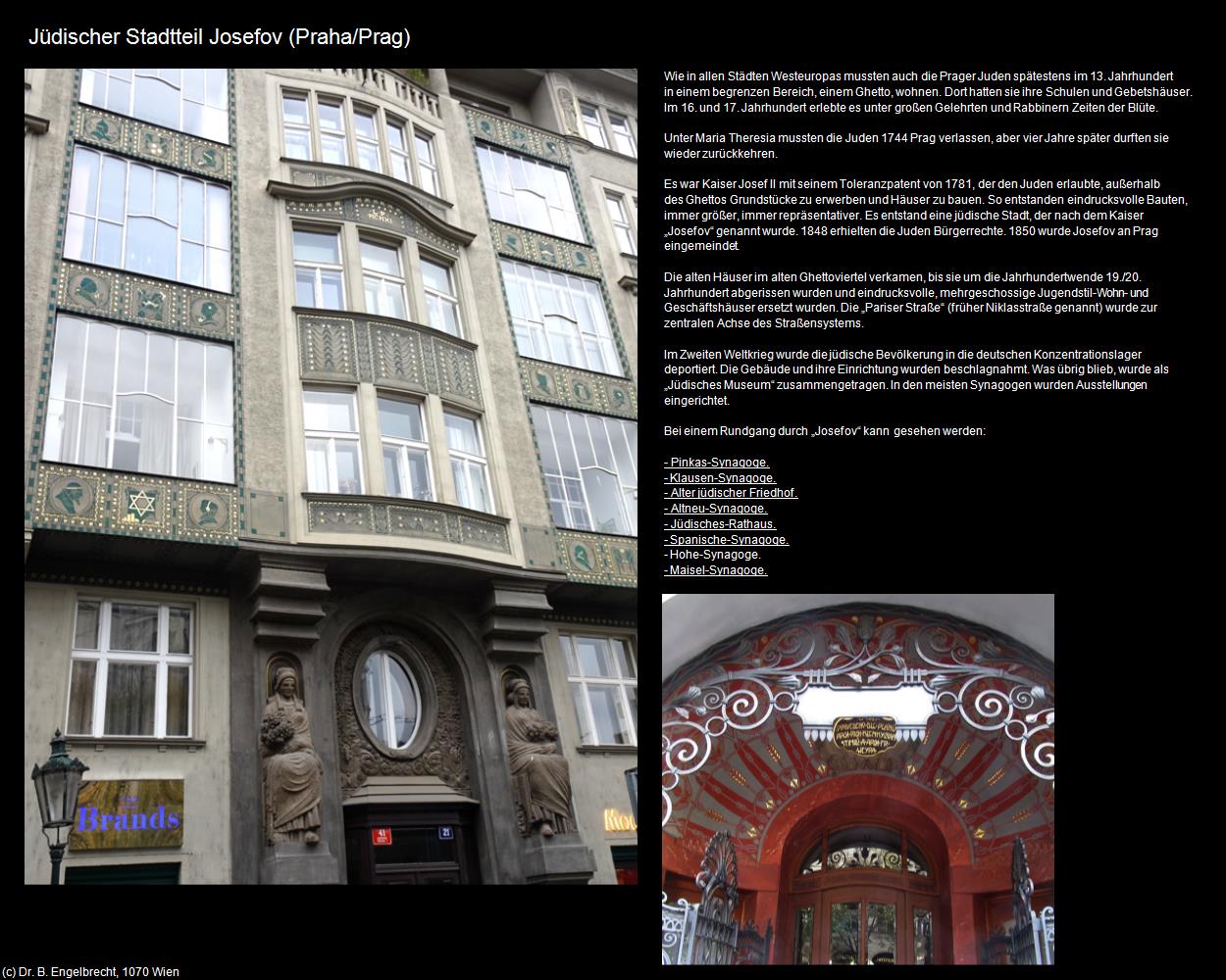 Jüdischer Stadtteil Josefov (Praha-Stare Mesto/Prager-Altstadt) in Kulturatlas-TSCHECHIEN(c)B.Engelbrecht