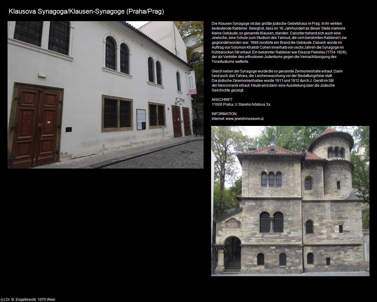 Klausen-Synagoge (Praha-Stare Mesto/Prager-Altstadt) in Kulturatlas-TSCHECHIEN