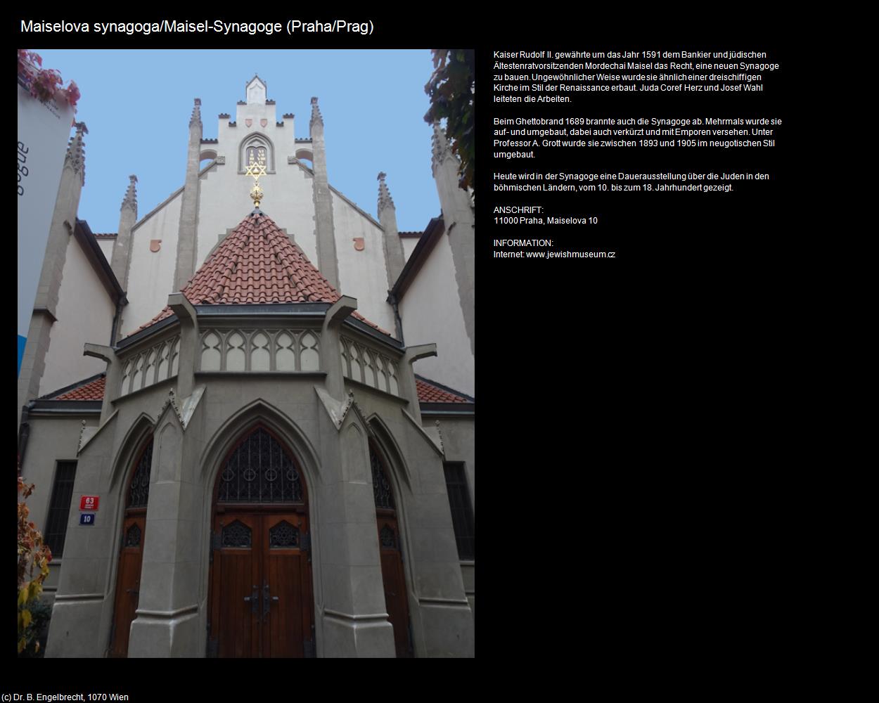 Maisel-Synagoge (Praha-Stare Mesto/Prager-Altstadt) in Kulturatlas-TSCHECHIEN