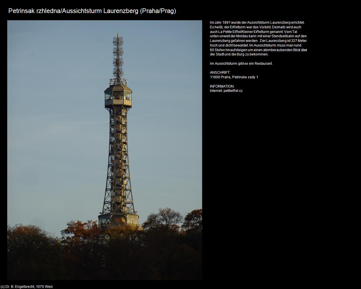 Aussichtsturm Laurenzberg (Praha/Prag-Stadtteile-im-Westen) in Kulturatlas-TSCHECHIEN