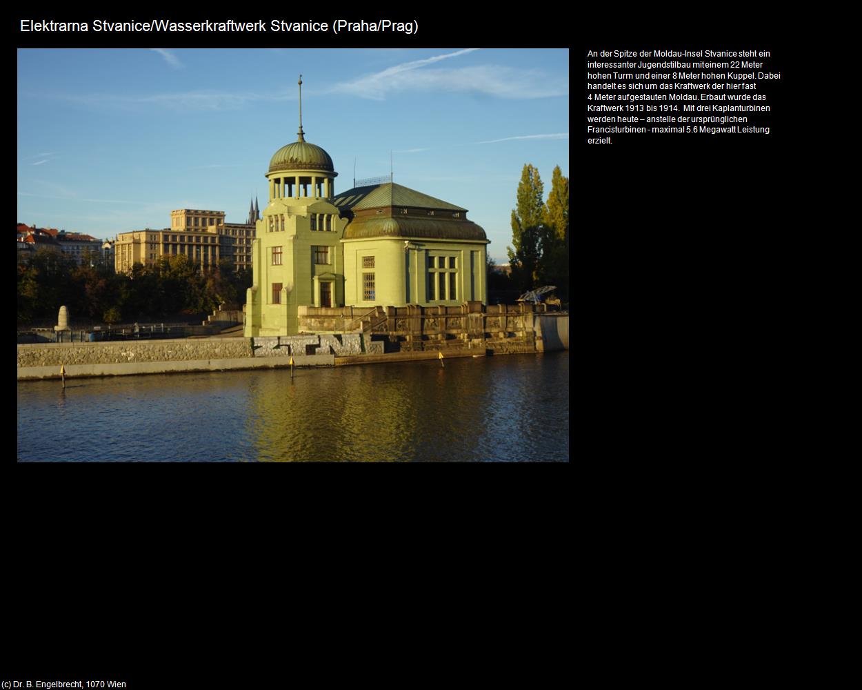 Wasserkraftwerk Stvanice (Praha/Prag-Stadtteile-im-Norden) in Kulturatlas-TSCHECHIEN