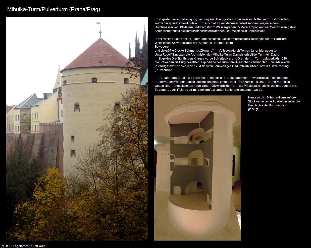 Mihulka-Turm (Praha-Hradcany/Prager-Burgberg) in Kulturatlas-TSCHECHIEN(c)B.Engelbrecht