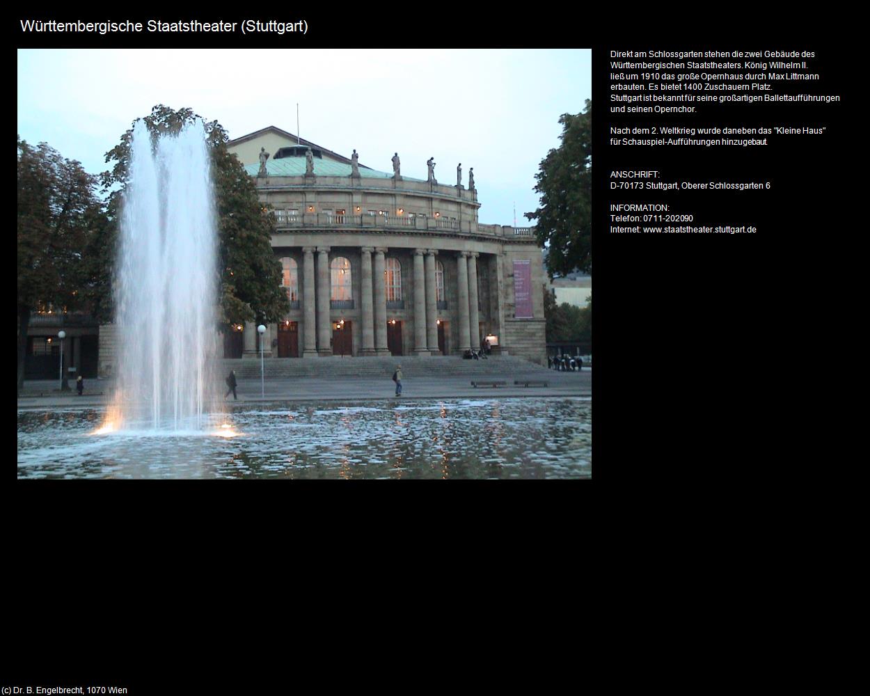 Württembergische Staatstheater (Stuttgart) in Kulturatlas-BADEN-WÜRTTEMBERG