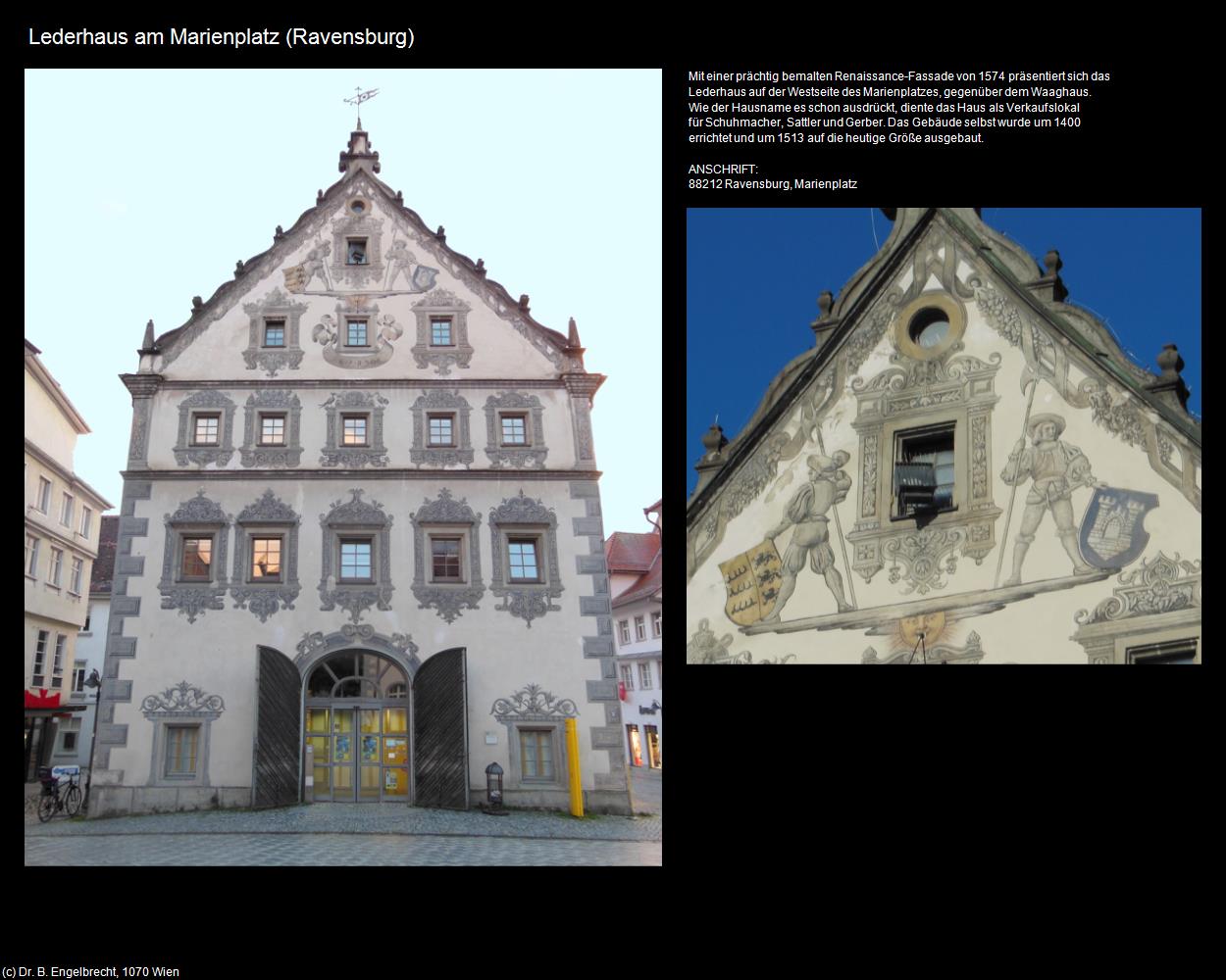 Lederhaus am Marienplatz (Ravensburg) in Kulturatlas-BADEN-WÜRTTEMBERG