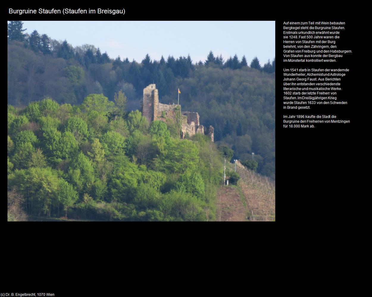 Burgruine Staufen (Staufen im Breisgau) in Kulturatlas-BADEN-WÜRTTEMBERG