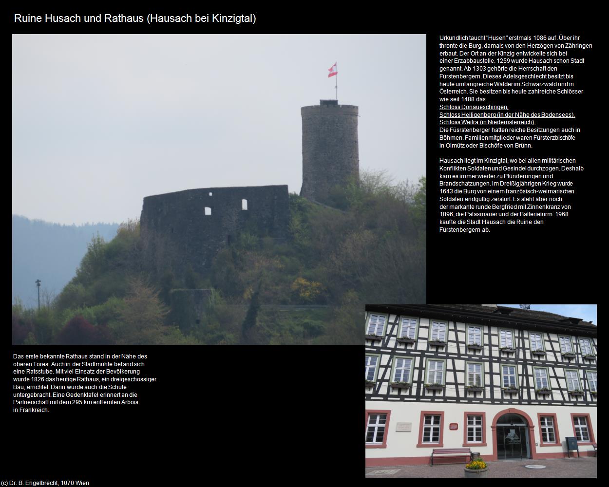 Ruine Husach und Rathaus (Hausach bei Kinzigtal) in Kulturatlas-BADEN-WÜRTTEMBERG(c)B.Engelbrecht