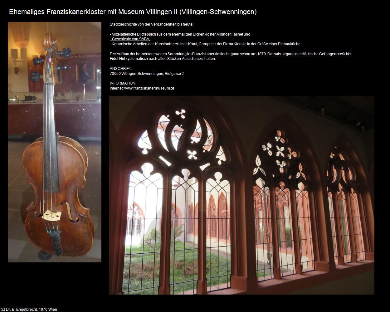 Ehem. Franziskanerkloster mit Museum II (Villingen) (Villingen-Schwenningen ) in Kulturatlas-BADEN-WÜRTTEMBERG(c)B.Engelbrecht