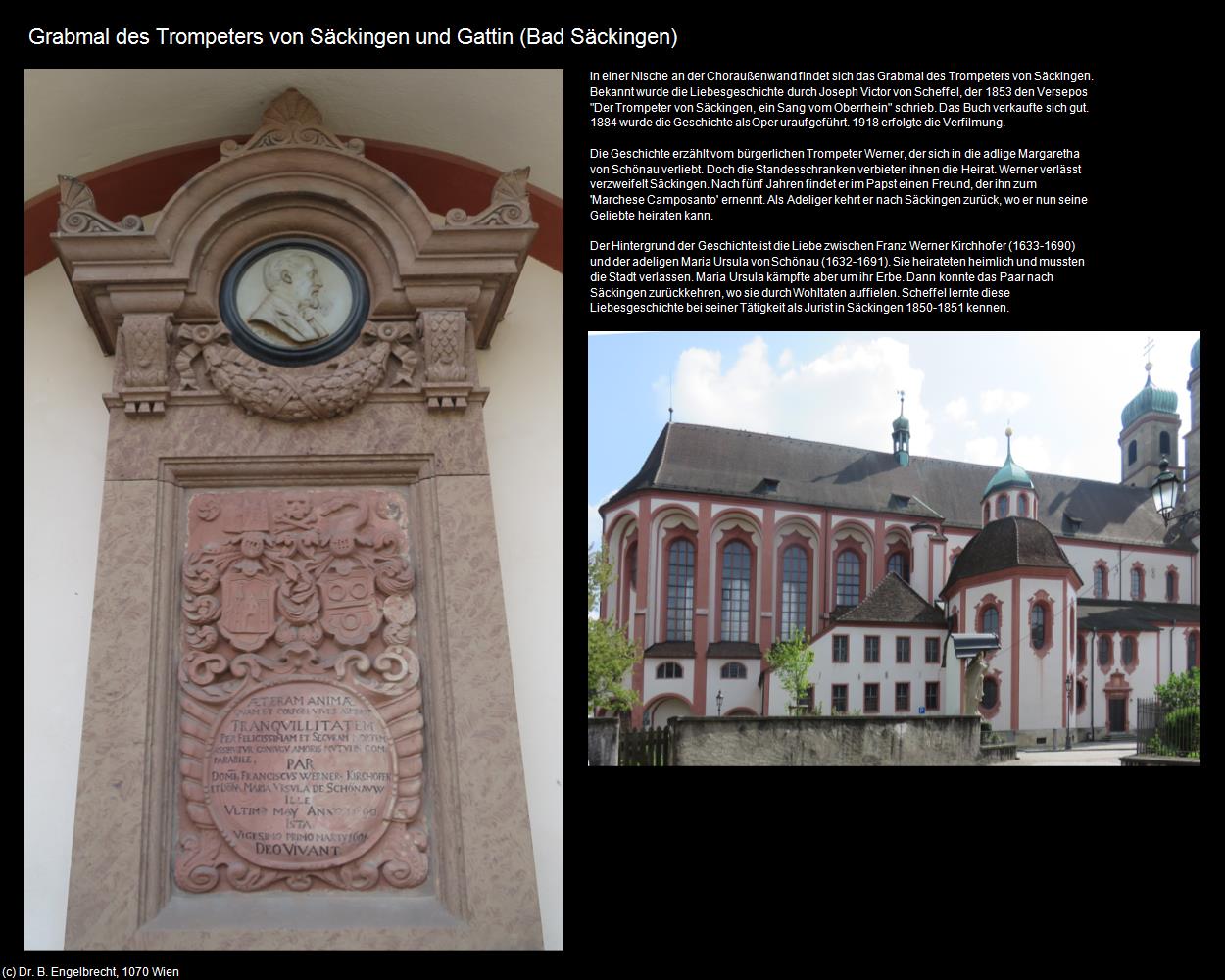 Grabmal des Trompeters von Säckingen und Gattin (Bad Säckingen) in Kulturatlas-BADEN-WÜRTTEMBERG