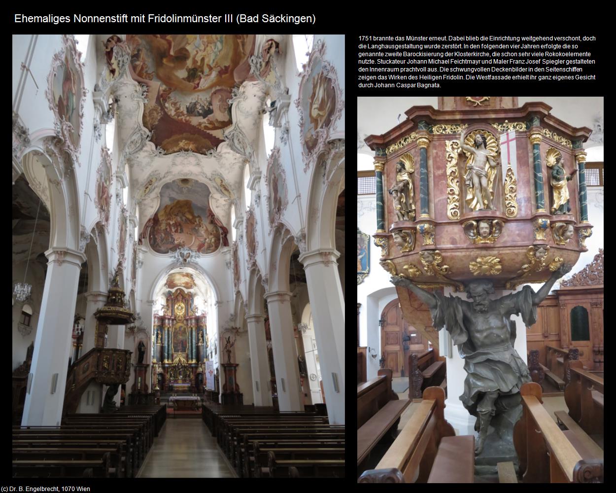 Ehem. Nonnenstift mit Fridolinmünster III (Bad Säckingen) in Kulturatlas-BADEN-WÜRTTEMBERG