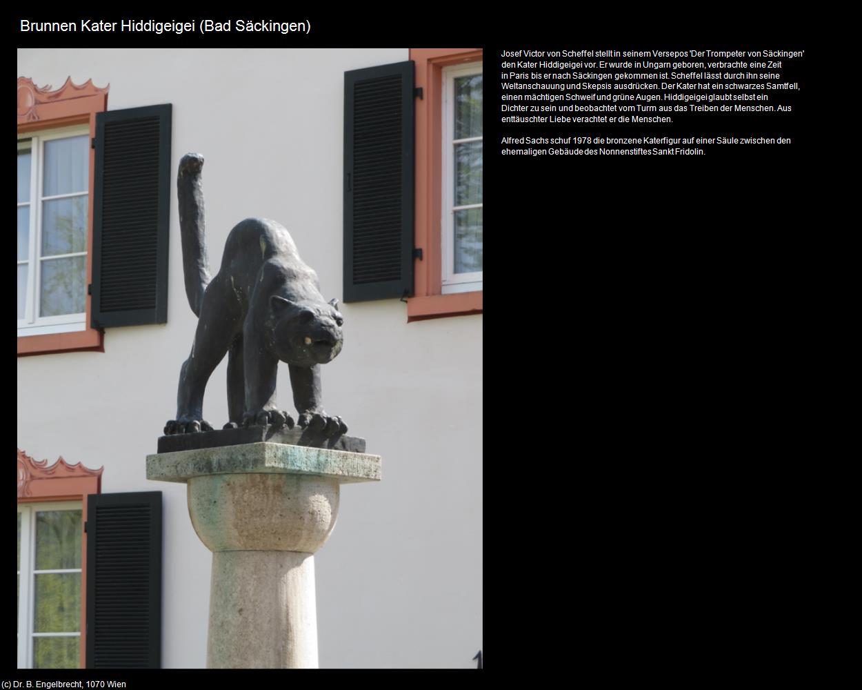 Brunnen Kater Hiddigeigei (Bad Säckingen) in Kulturatlas-BADEN-WÜRTTEMBERG