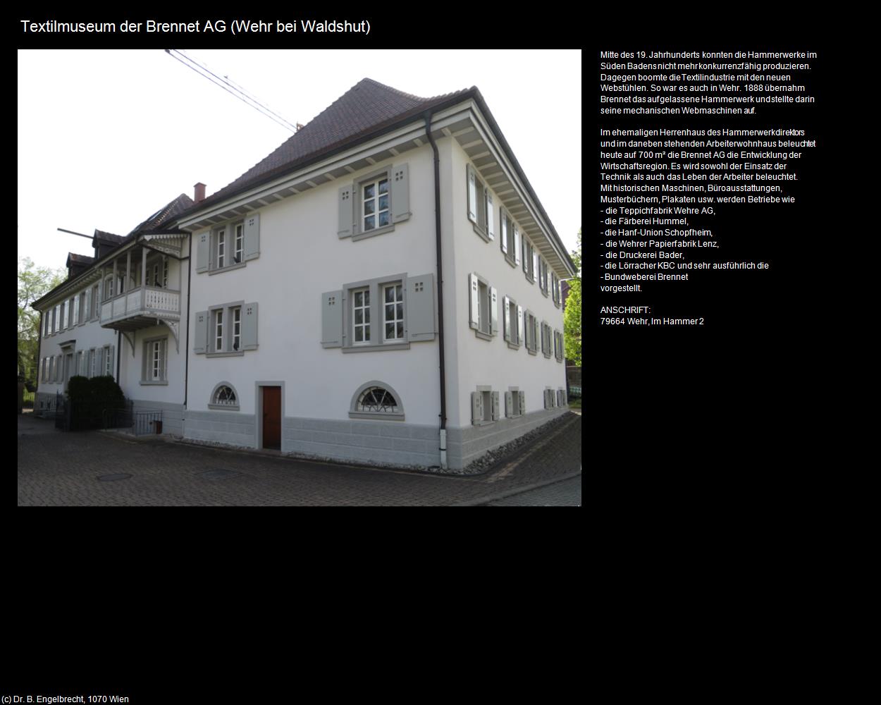 Textilmuseum der Brennet AG (Wehr bei Waldshut) in Kulturatlas-BADEN-WÜRTTEMBERG