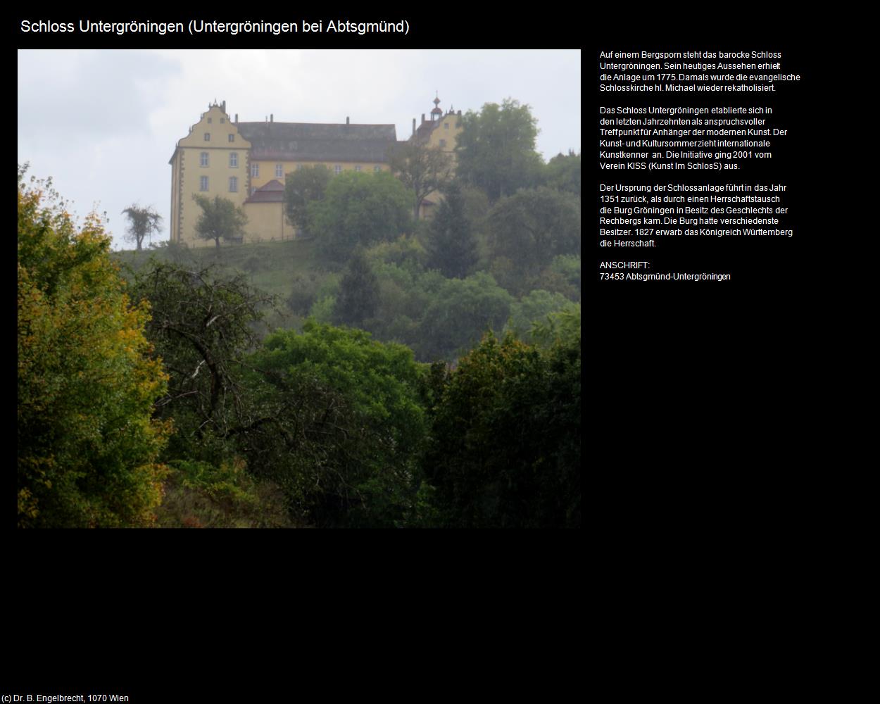 Schloss Untergröningen (Untergröningen)  (Abtsgmünd) in Kulturatlas-BADEN-WÜRTTEMBERG