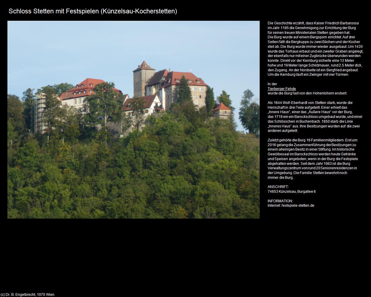 Schloss Stetten mit Festspielen (Kocherstetten) (Künzelsau) in Kulturatlas-BADEN-WÜRTTEMBERG(c)B.Engelbrecht