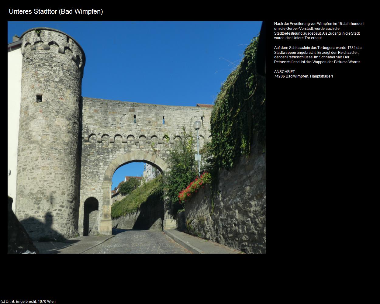 Unteres Stadttor (Bad Wimpfen) in Kulturatlas-BADEN-WÜRTTEMBERG