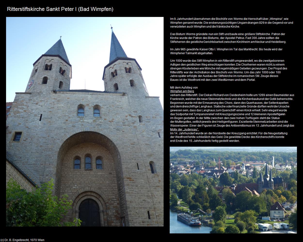 Ritterstiftskirche Sankt Peter I (Bad Wimpfen) in Kulturatlas-BADEN-WÜRTTEMBERG(c)B.Engelbrecht