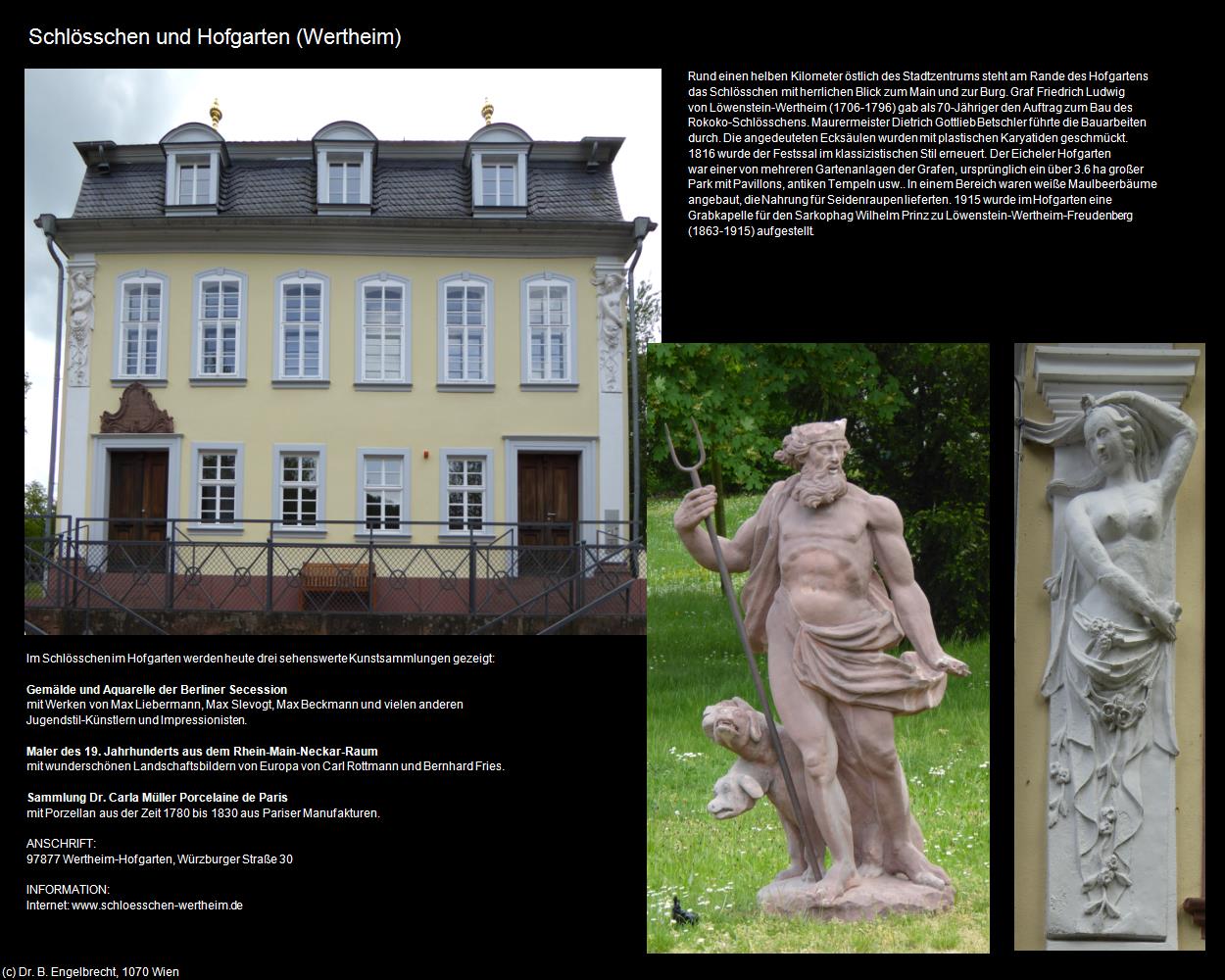 Schlösschen und Hofgarten (Wertheim) in Kulturatlas-BADEN-WÜRTTEMBERG