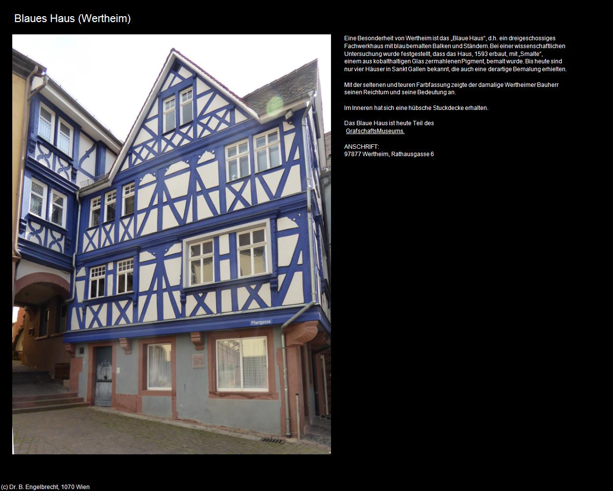 Blaues Haus (Wertheim) in Kulturatlas-BADEN-WÜRTTEMBERG(c)B.Engelbrecht