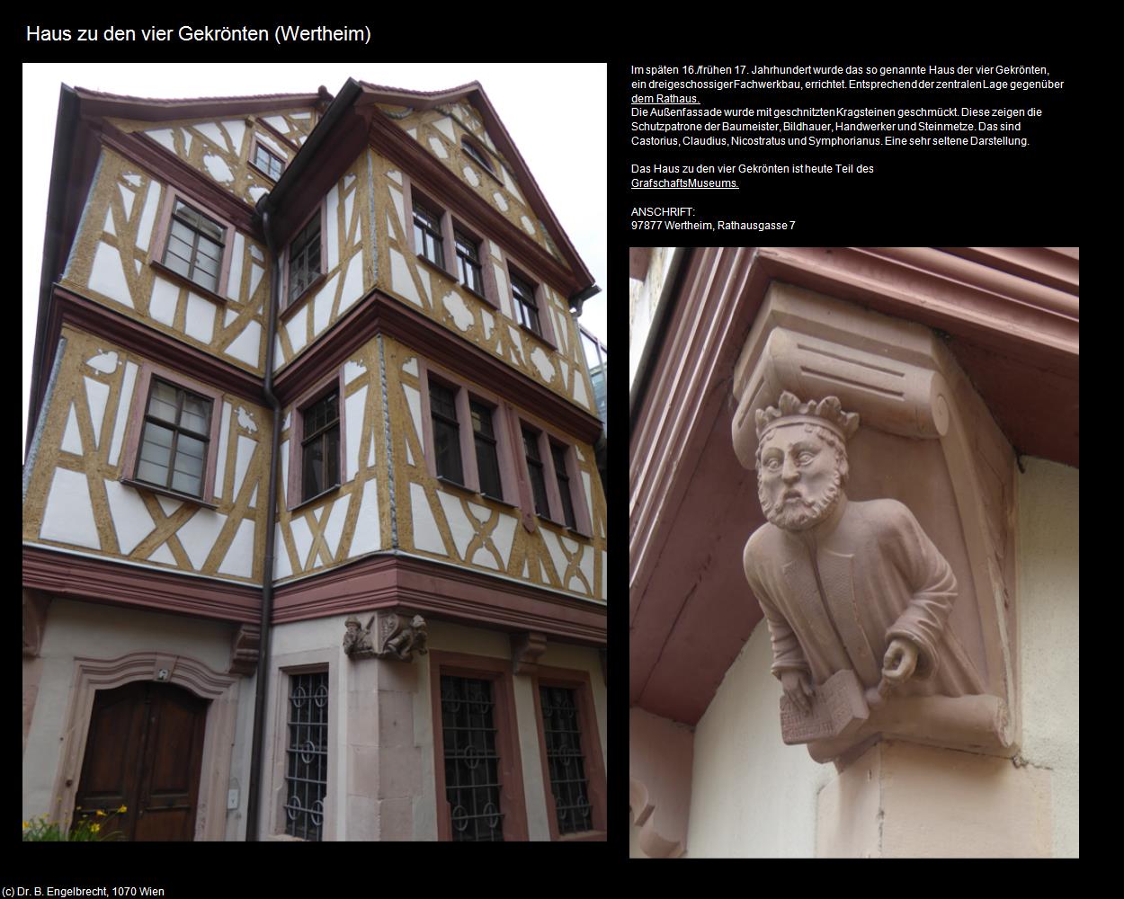 Haus zu den vier Gekrönten (Wertheim) in Kulturatlas-BADEN-WÜRTTEMBERG(c)B.Engelbrecht