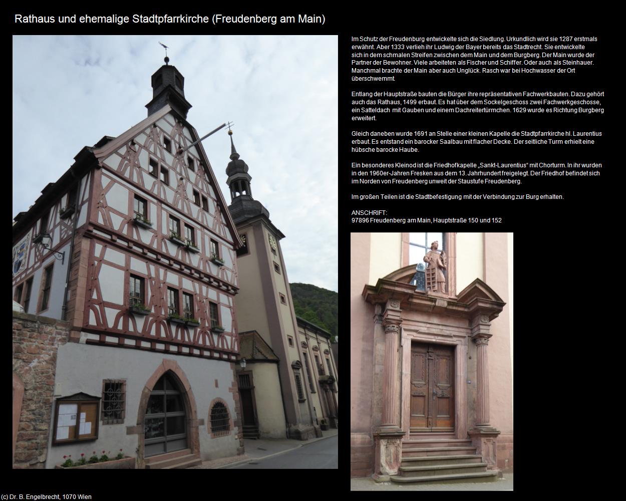 Rathaus und ehem. Stadtpfarrkirche (Freudenberg am Main) in Kulturatlas-BADEN-WÜRTTEMBERG