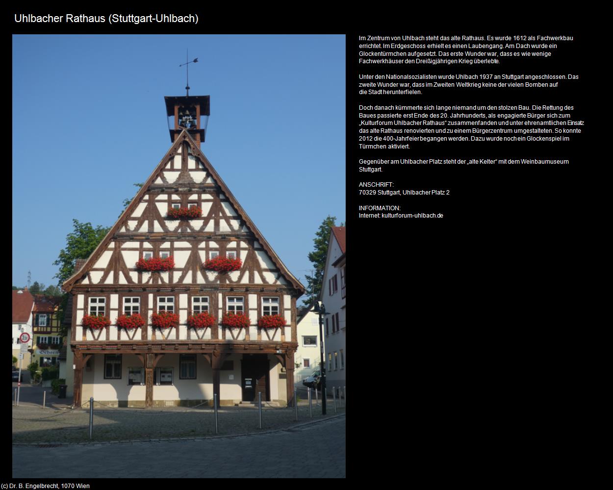 Uhlbacher Rathaus (Uhlbach) (Stuttgart) in Kulturatlas-BADEN-WÜRTTEMBERG