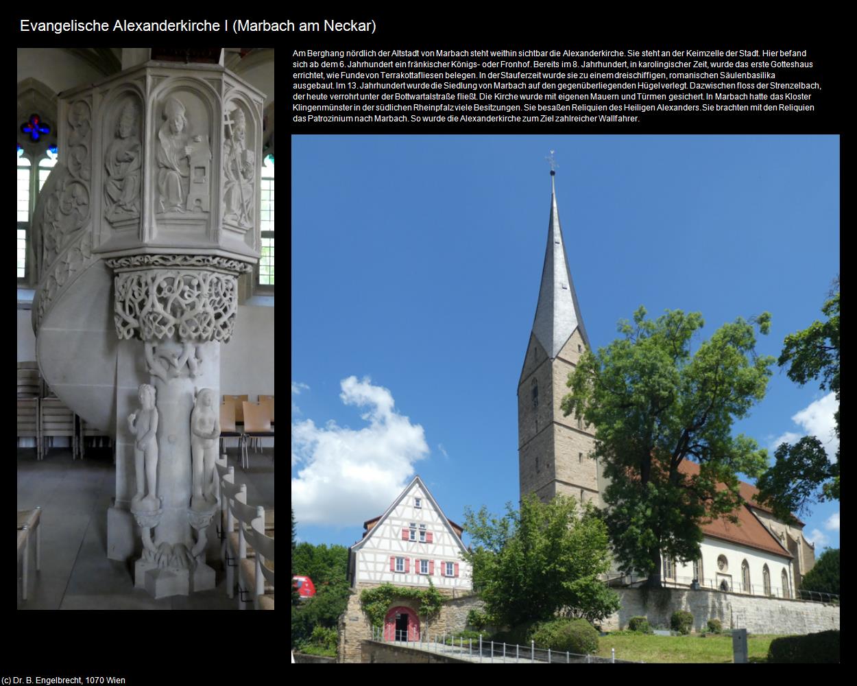 Ev. Alexanderkirche I (Marbach am Neckar) in Kulturatlas-BADEN-WÜRTTEMBERG