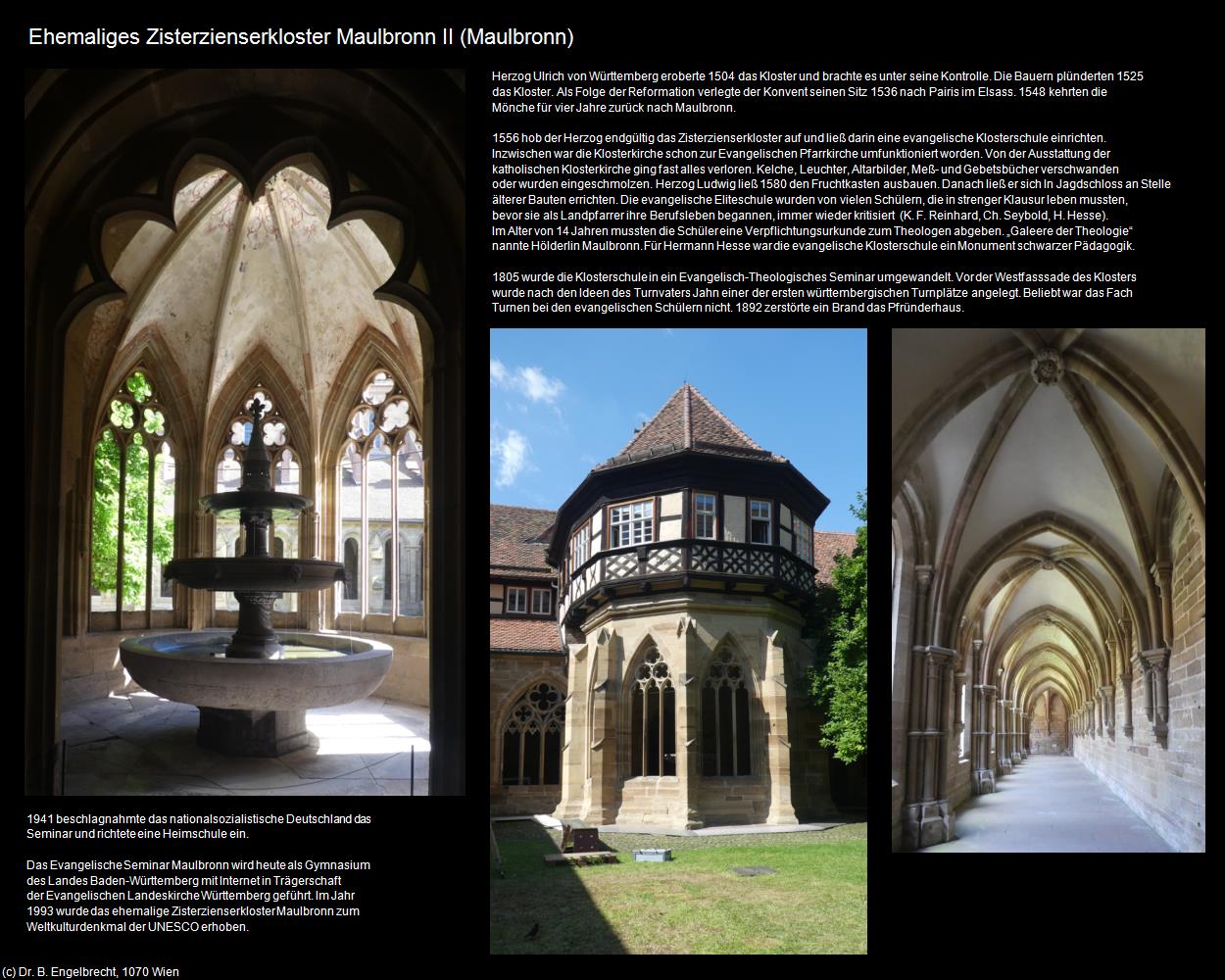 Ehem. Zisterzienserkloster Maulbronn II (Maulbronn) in Kulturatlas-BADEN-WÜRTTEMBERG