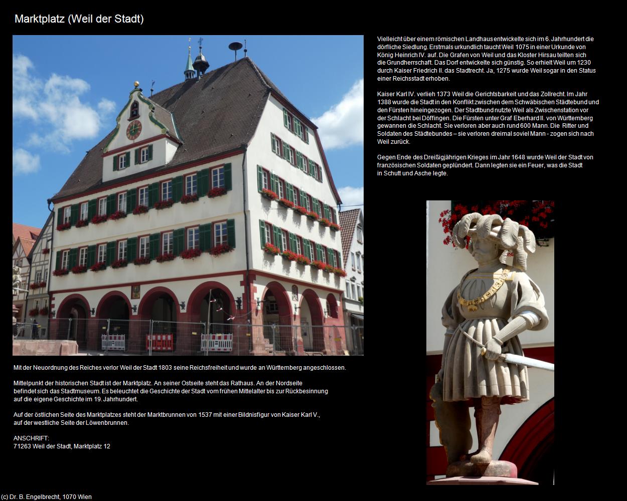 Marktplatz (Weil der Stadt) in Kulturatlas-BADEN-WÜRTTEMBERG