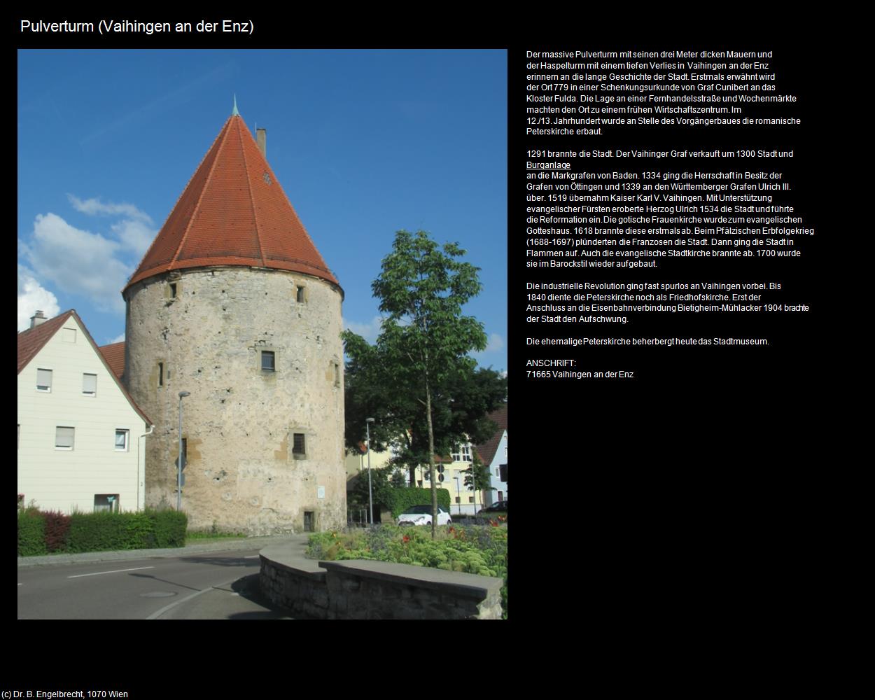 Pulverturm (Vaihingen an der Enz) in Kulturatlas-BADEN-WÜRTTEMBERG(c)B.Engelbrecht