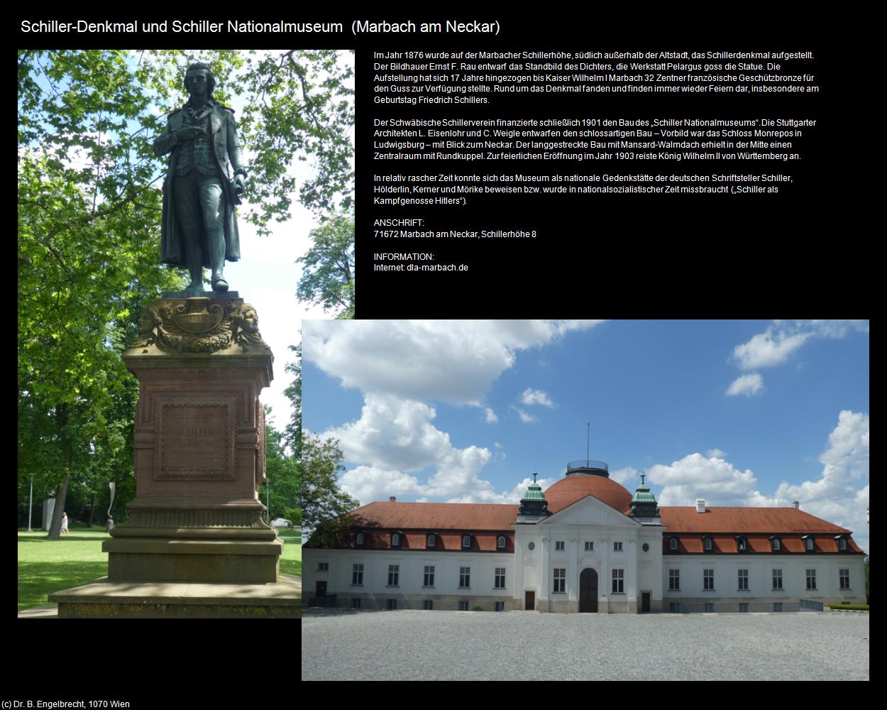 Schiller-Denkmal und Schiller Nationalmuseum (Marbach am Neckar) in Kulturatlas-BADEN-WÜRTTEMBERG