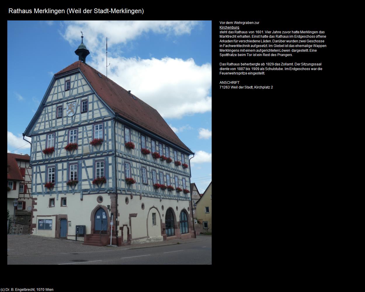 Rathaus Merklingen (Merklingen) (Weil der Stadt) in Kulturatlas-BADEN-WÜRTTEMBERG(c)B.Engelbrecht