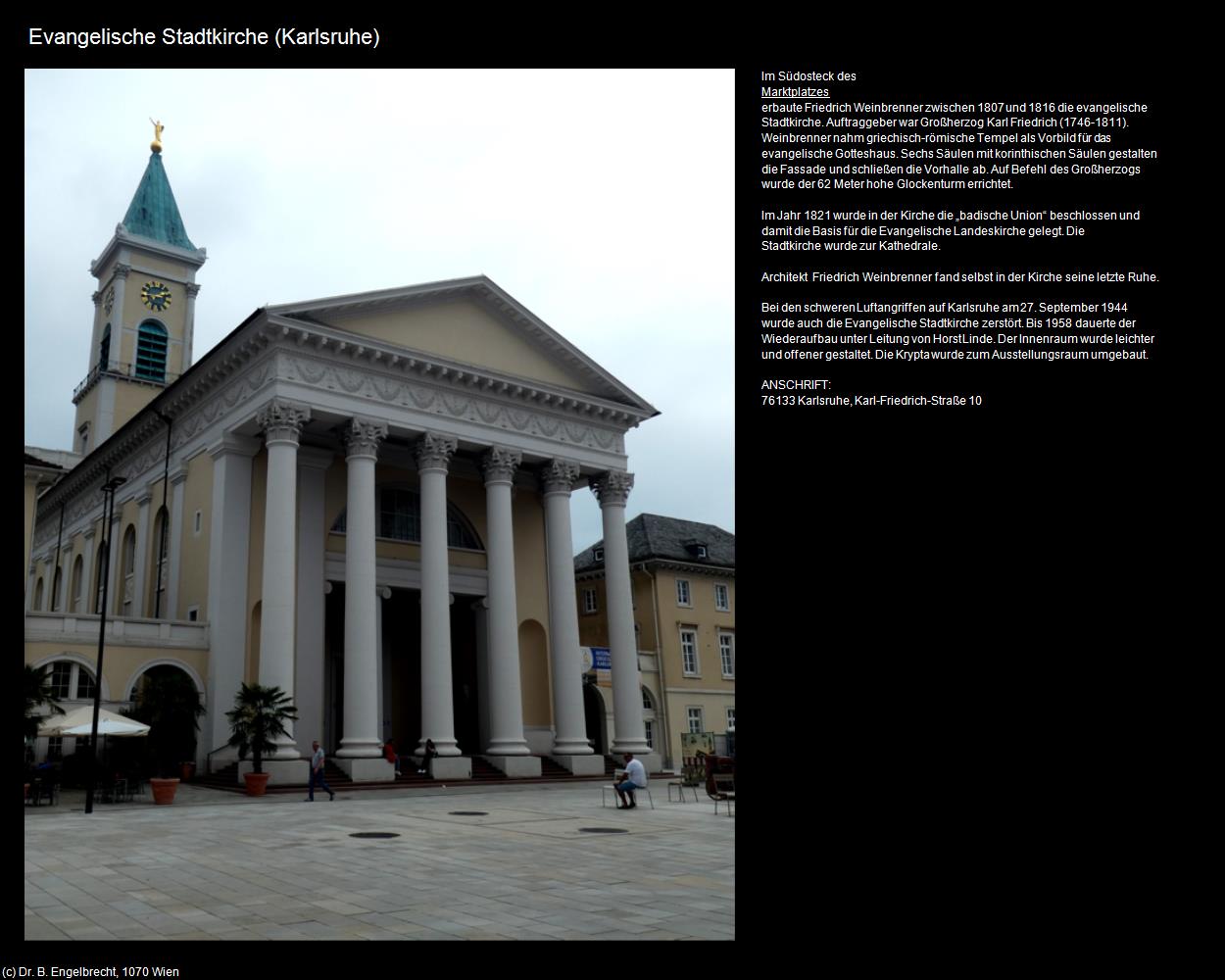 Ev. Stadtkirche (Karlsruhe) in Kulturatlas-BADEN-WÜRTTEMBERG(c)B.Engelbrecht