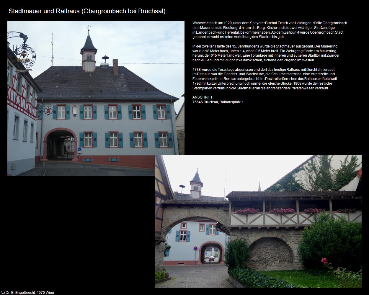 Stadtmauer und Rathaus (Obergrombach) in Kulturatlas-BADEN-WÜRTTEMBERG