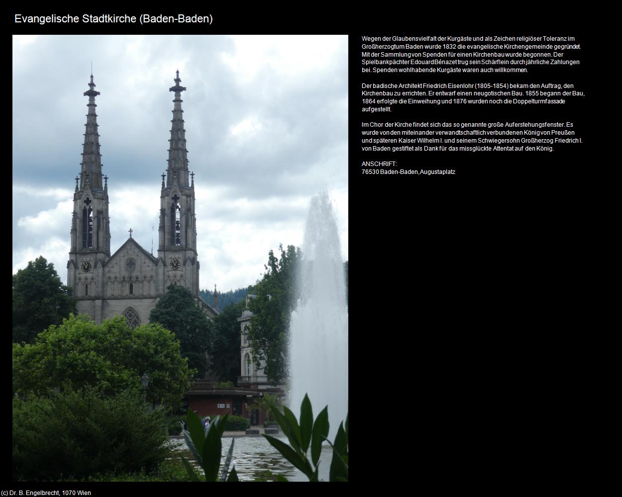 Ev. Stadtkirche (Baden-Baden) in Kulturatlas-BADEN-WÜRTTEMBERG
