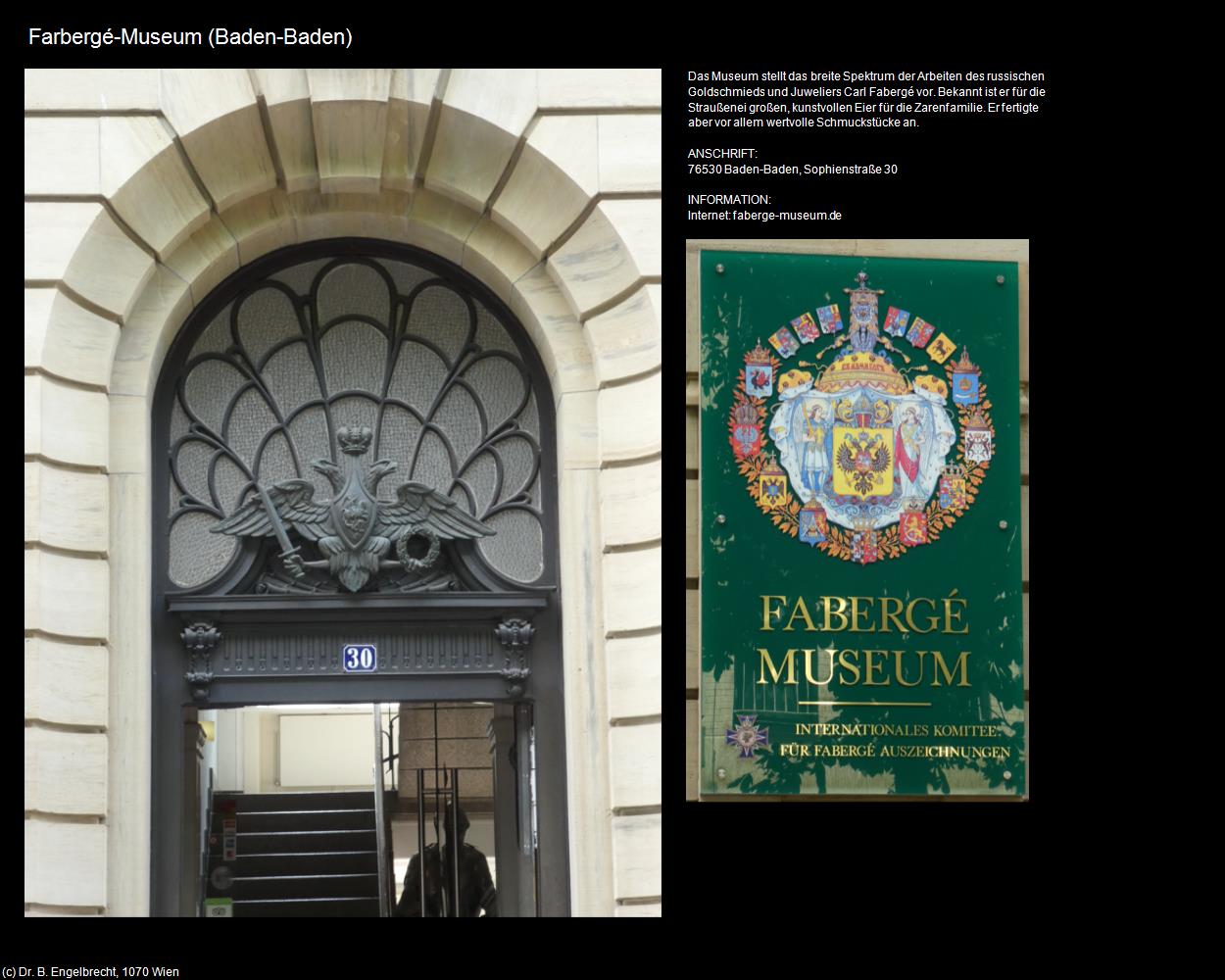 Faberge Museum (Baden-Baden) in Kulturatlas-BADEN-WÜRTTEMBERG