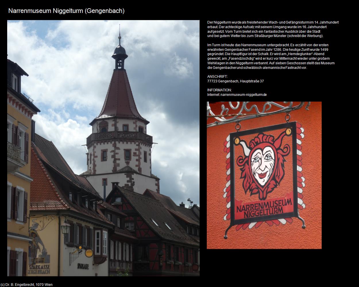 Narrenmuseum Niggelturm (Gengenbach) in Kulturatlas-BADEN-WÜRTTEMBERG