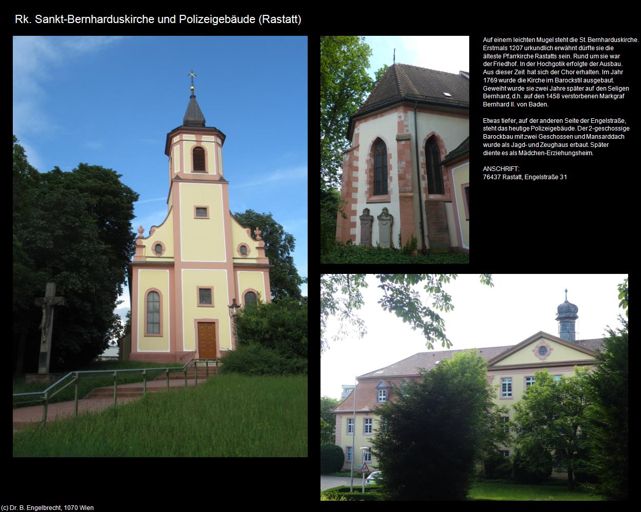 Sankt-Bernharduskirche und Polizeipräsidium  (Rastatt) in Kulturatlas-BADEN-WÜRTTEMBERG