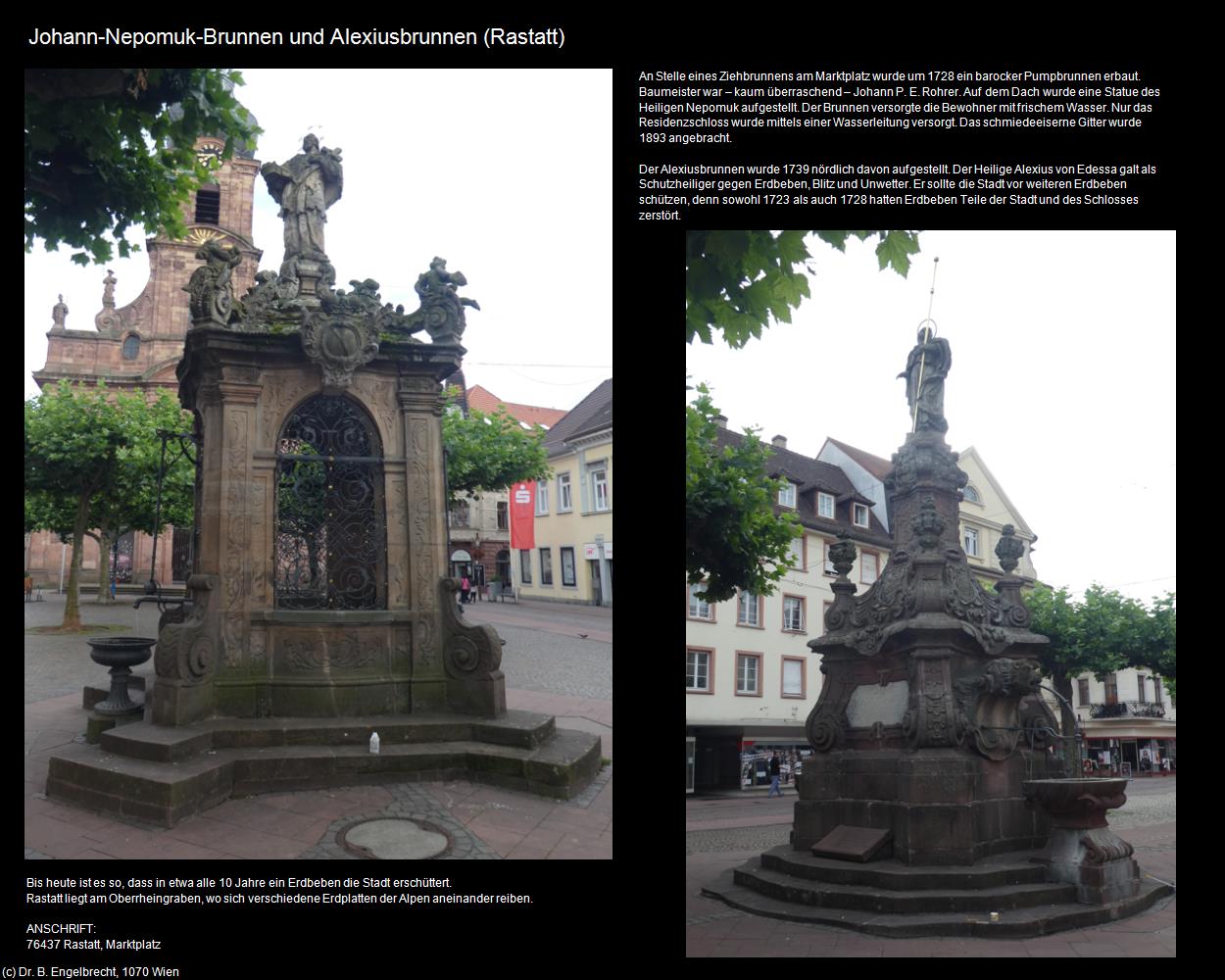 Johann-Nepomuk-Brunnen und Alexiusbrunnen (Rastatt) in Kulturatlas-BADEN-WÜRTTEMBERG