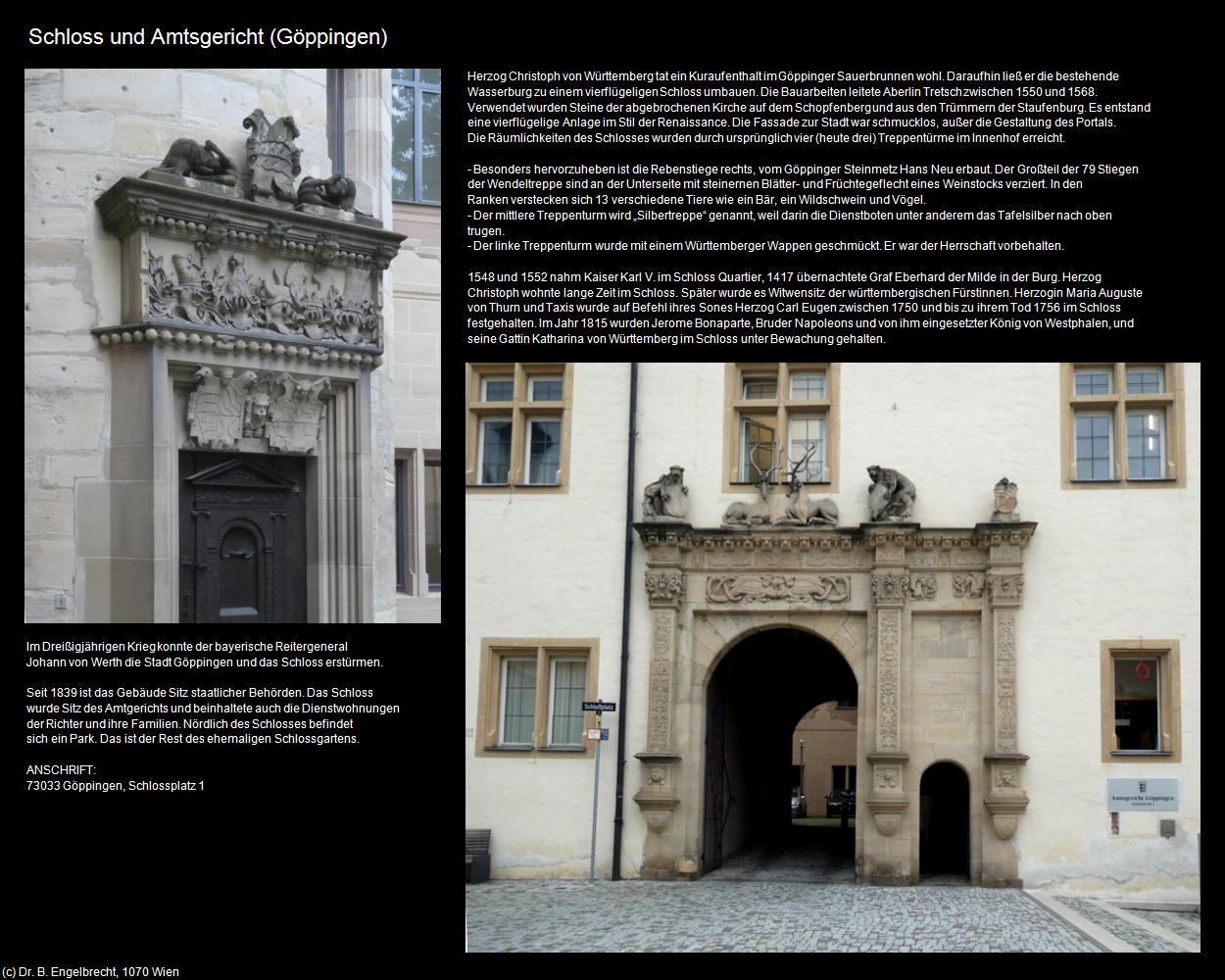 Schloss und Amtsgericht (Göppingen) in Kulturatlas-BADEN-WÜRTTEMBERG