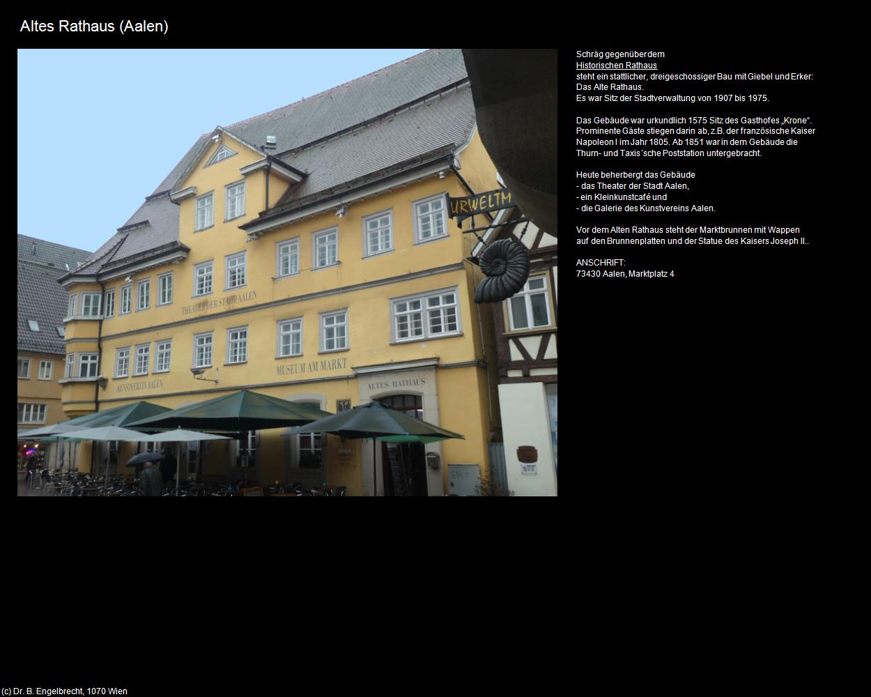 Altes Rathaus (Aalen) in Kulturatlas-BADEN-WÜRTTEMBERG(c)B.Engelbrecht