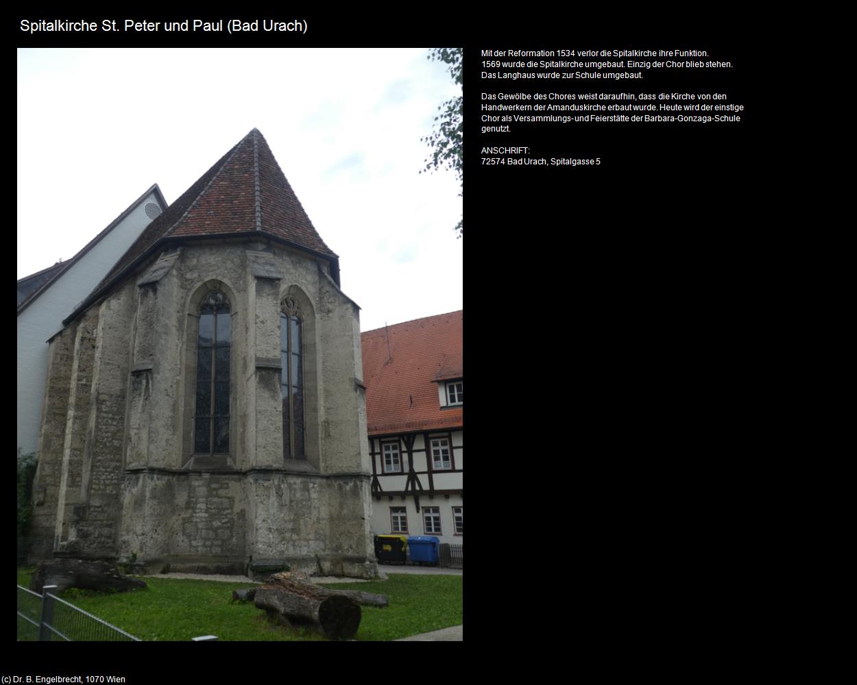 Spitalkapelle St. Peter und Paul  (Bad Urach) in Kulturatlas-BADEN-WÜRTTEMBERG