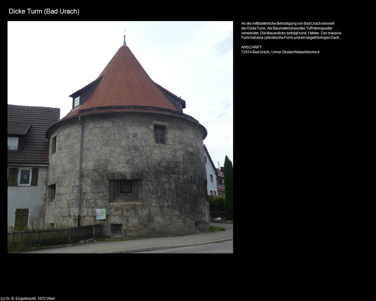 Dicker Turm (Bad Urach) in Kulturatlas-BADEN-WÜRTTEMBERG